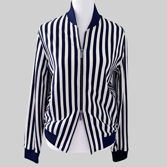 NWOT like new condition Armani exchange striped bomber jacket - Picture 4 of 16